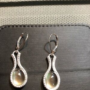 Designer PAJ Diamonique Sterling Tear Drop Earrings